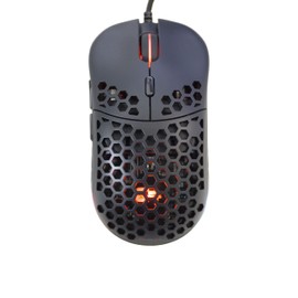 SIMPLETEK Mouse Gaming 10000DPI Sensor Instant A825 LED RGB Rainbow 7 Buttons with Cable Black Wired Honeycomb
