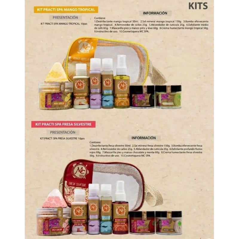 Kit Spa Manicure Y Pedicure, 10 Pzs, Elige Aroma. Mc
