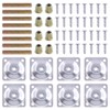 Swpeet 8 Sets Leg Mounting Plates with Hanger Bolts Screws,