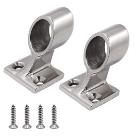 SHENGHUISS 2 Pcs 7/8 inch (22.8mm) Boat Hand Rail Fitting Center Bracket Stanchion for 7/8 inch Pipe/Tube Marine Hardware 316 Stainless Steel with Screws