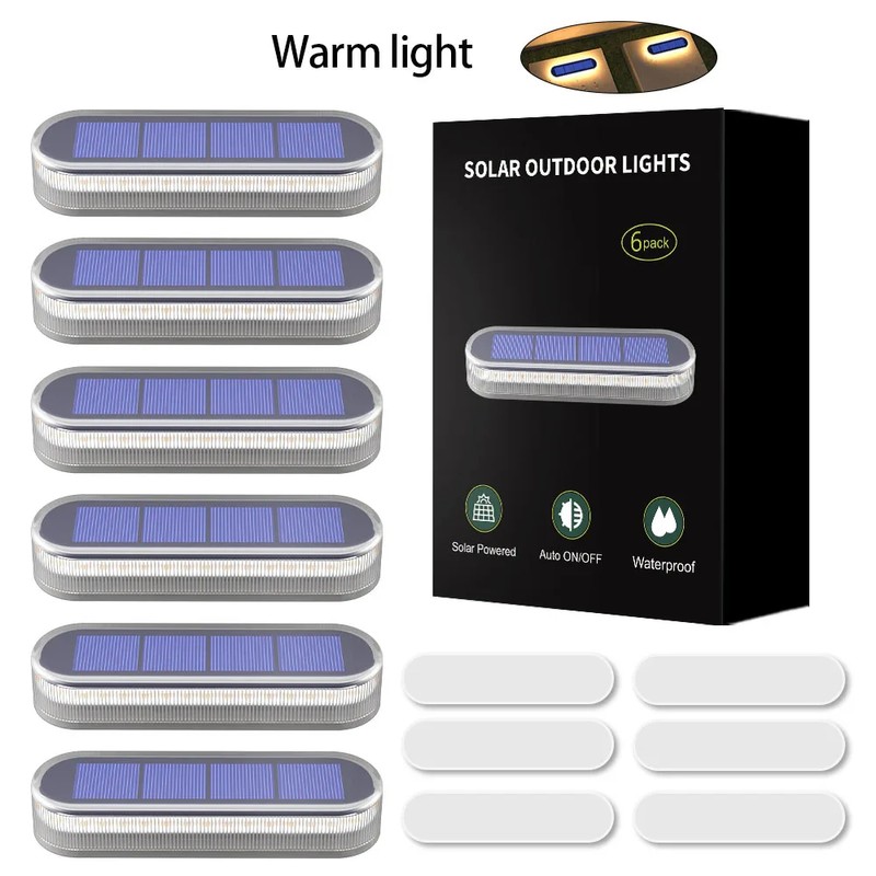 Solar LED Step Lights for Outdoor Stairs – IP68 Waterproof