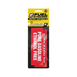 Fuel Stickers - Ethanol Free Sticker, Extreme Stick, Durable, Weather Proof - USA Made (6x2 inch), 10 Labels