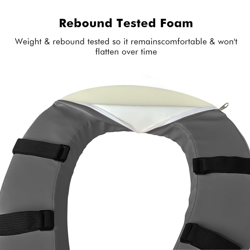 Toilet Seat Cushion with 2-inch High-Density Foam,Toilet Seat Riser-Suitable for