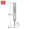 Trend Professional 1/4" Shank Straight Router Cutter Bit-Ref: 3/01X1/2TC Diameter
