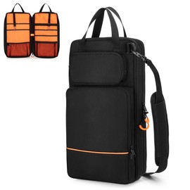 Damero Drumstick Bag, Drumstick Mallet Bag with Detachable Shoulder Strap, Hanging Drum Sticks Bag for Drummers, Beginners in Band, Gig