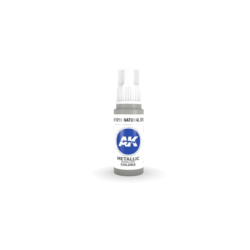 AK Interactive 3rd Gen Metallic Natural Steel 17ml