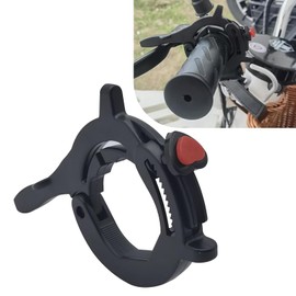 Downhill 1 PC Motorcycle Cruise Control Assist, Throttle Lock with Silicone Protective Ring, Cycling Cruise Control Throttle Clamp, Universal for Most Motorbike, Electric Bike (Black)
