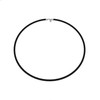 Agalea | Collar de Caucho negro con Broche de Plata