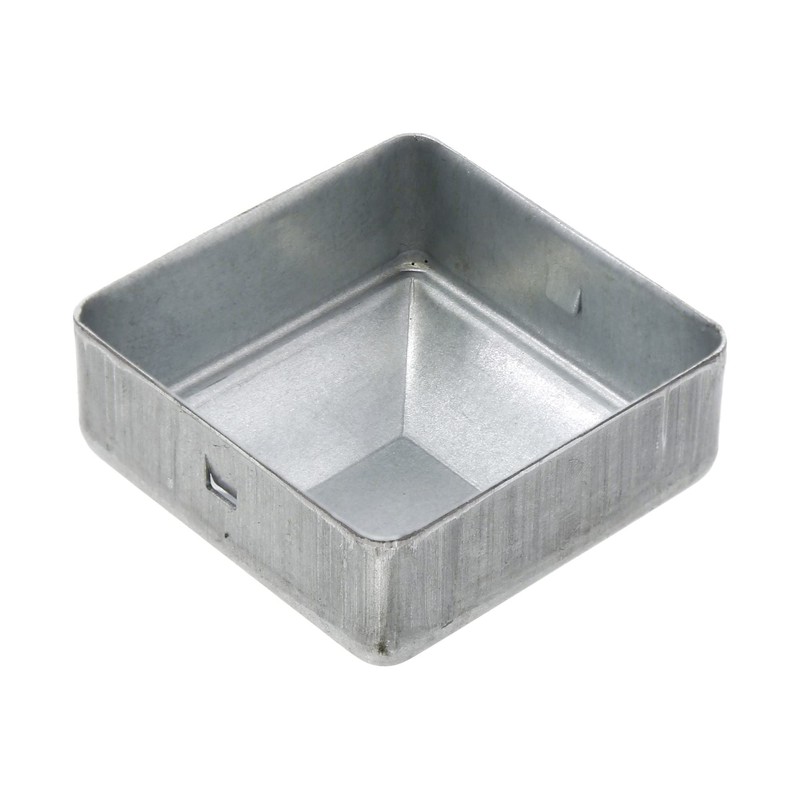 Plum Fittings 2" x 2" Square Pressed Steel Dome Caps