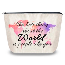 Canvas Zipper Pouch Small Makeup Bag Travel Makeup Bag Thank You Gift Appreciation Inspirational Gifts For Women Coworkers Female Friends