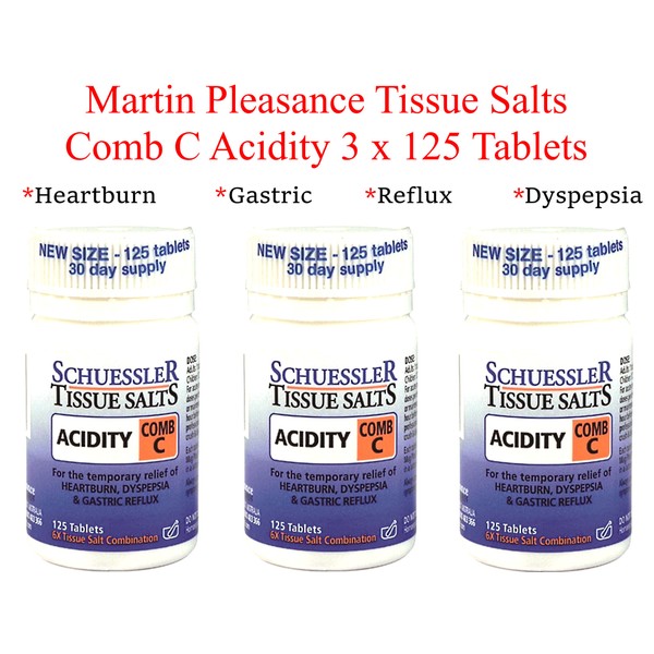Martin & Pleasance COMB C ACIDITY Schuessler Tissue Salts 3 x 125 Tablets