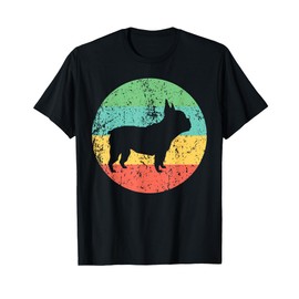 French Bulldog Shirt - Retro French Bulldog Dog T-Shirt T-Shirt, Men, Black, Small