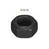 sourcing map 9/16-18 Hex Nuts, Carbon Steel Grade 8.8 Black