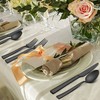 LIANYU 45-Piece Matte Black Silverware Set with Serving Utensils, Stainless