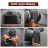Rieibi EOS R10 Case - Quality PU Leather Half Case