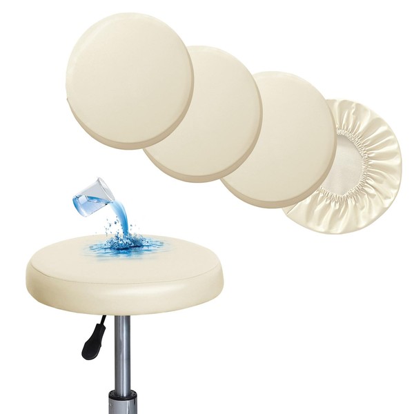 Shukii Stool Covers Round 2 Pack Bar Watedrproof PU Slipcover