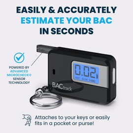 BACtrack Go Keychain Breathalyzer (Black) | Ultra-Portable Pocket Keyring Alcohol Tester for Personal Use