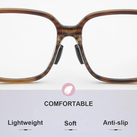 Mr.ZzjOOj Eyeglass Nose Pads, 3.2mm Adhesive Silicone Eye Glasses Nose Pad Anti Slip Nose Pad for Glasses, 12 Pairs (Black)