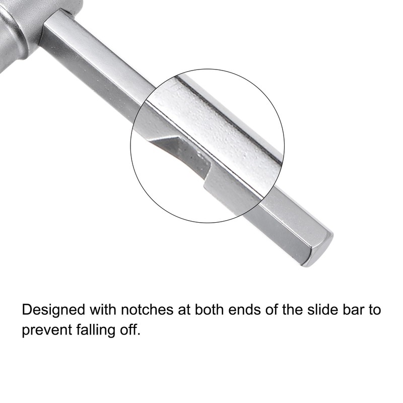 sourcing map 14mm Sliding T-Handle Hex Key Wrench for Fast-Spinning,