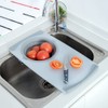 Restaurantware Base Gray Plastic Over the Sink Cutting Board -