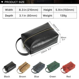 CONTACT'S FAMILY Electronics Essentials Organizer Bag, Portable Leather Storage Bag for Daily Storage and Protection of Accessories, black, pocket organizer