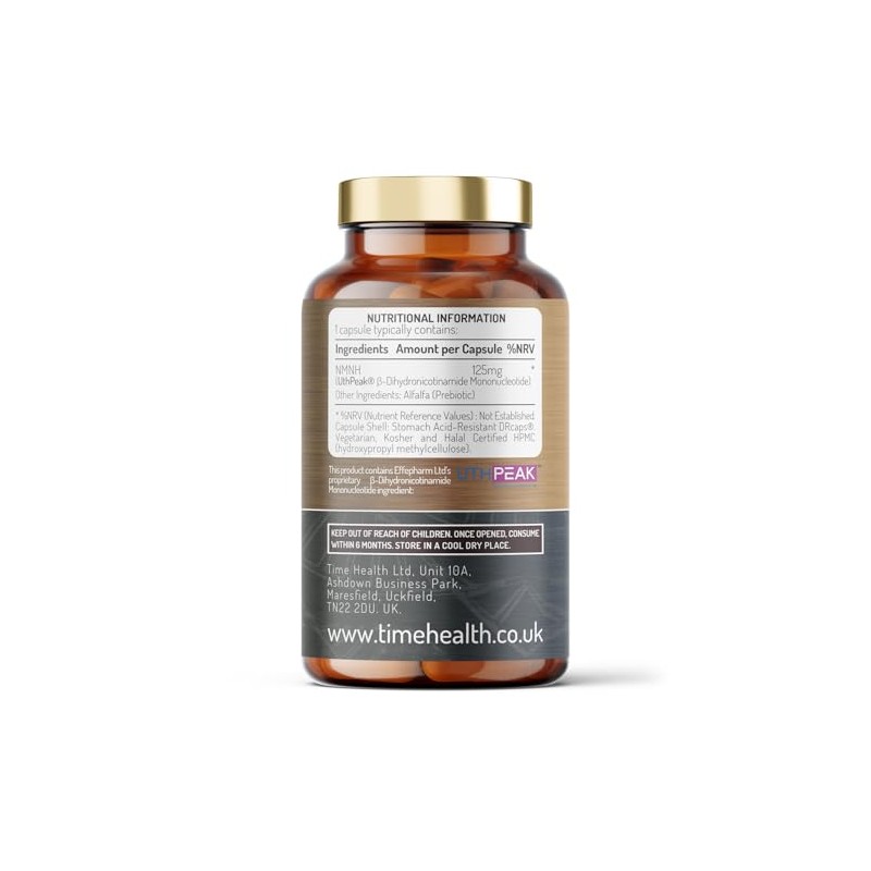 Ultra NMNH - 60 x 125mg Capsules - Made with