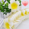 Goodangie00 50Pcs 2.4Inch Artificial White Foam Plumeria Rubra Hawaii Frangipani