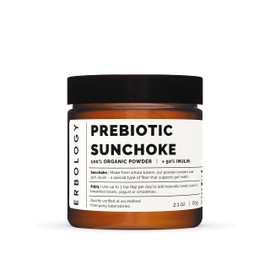 Erbology Erbology Organic Jerusalem Artichoke Powder 60g - 30 Servings - Over 50% Prebiotic Inulin - Supports Gut Health and Promotes Diverse Microbiome - Sustainably Sourced in Europe - Vegan - Gluten-Free