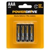 PowerDrive AAA Alkaline Battery PD4AAA 4-Pack Triple AAA Batteries