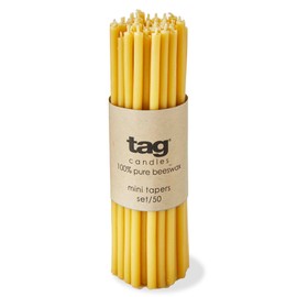 TAG Beeswax Mini Taper Candle S/50 Yellow