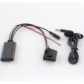 weevoo Bluetooth Microphone Handsfree Smartphone Call Adapter AUX Cable Replacement for Compatible Mercedes Comand 2.0 APS 220 W211 W208 W168 W203 (Black)