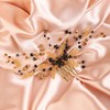 Kercisbeauty Peine de pelo de cristal negro bohemio para novias