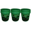 5 Gallon Green Camo Plastic Buckets, 3-Pack