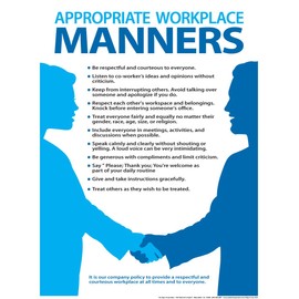Algra Corporartion Workplace Manners Poster (18" x 24")