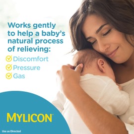 MYLICON Gas Relief Drops for Infants and Babies, Dye Free Formula, 0.5 Fluid Ounce