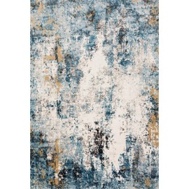 Loloi II Alchemy Collection ALC-05 DENIM/IVORY, Contemporary 6'-7" x 9'-2" Area Rug