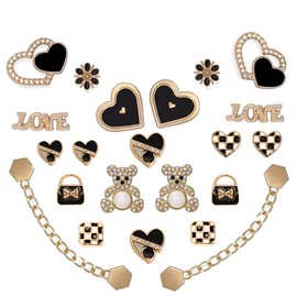 Encantos de zapatos brillantes para decoración de zapatos con cadenas brillantes, accesorios de zapatos de moda, cadenas de zapatos para mujeres, dijes de zapatos de flores para niñas, zapatos de