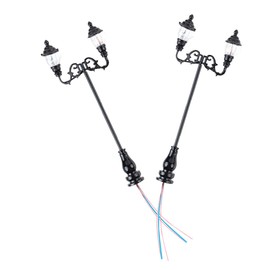 Operitacx Miniature Park Lamp 2pcs Decorative Mini Street Light Models for House Decoration