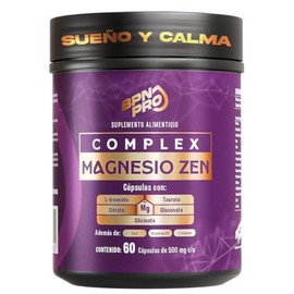 Bpn Pro Magnesio Complex Sueño Relajación Glicinato Citrato Gluconato Treonato Taurato Zinc Vitamina Gaba Teanina Cápsulas
