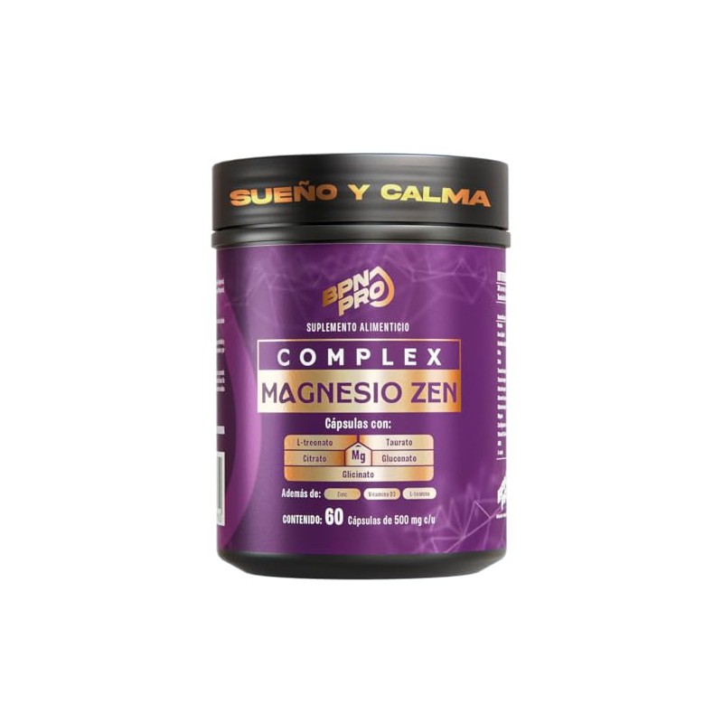Bpn Pro Magnesio Complex Sueño Relajación Glicinato Citrato Gluconato Treonato