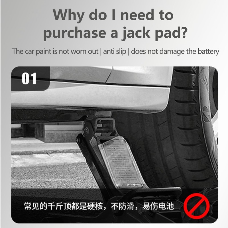 2 Pack Car Floor Jack Pads, Slotted Pucks Support Elastic