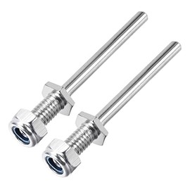 uxcell 5/16 Inch Diameter X 2.2 Inch Length Landing Gear Steel Axle Shaft Drive Axle with Nuts for RC Airplane - 2PCS