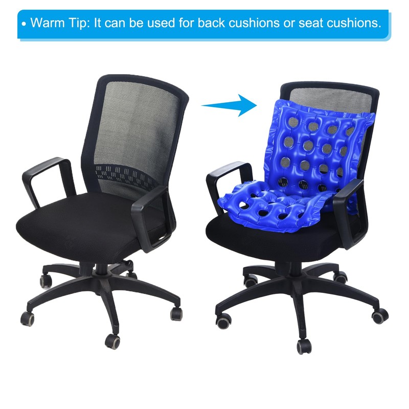 PATIKIL Inflatable Seat Cushion 2 Sets Portable Chair Cushion Backrest