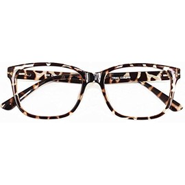 Optifine Reading Glasses Blue Light Blocking for Women Men Square Nerd Eyeglasses Frame Computer Reader Leopard +2.25
