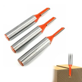 xlwen 8 mm Shank Groove Cutter Wood Cutter 3 Pieces Straight Cutter Set Wood Cutter Router Bit Professional Groove Cutter Standard for Wood 3 mm, 4 mm, 5 mm