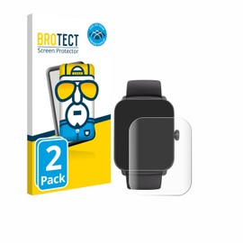 brotect 3D Curved Screen Protector compatible with Hama Smartwatch 6010 (2 Pack) - Full Screen Coverage