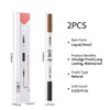 Erinde 2PCS Waterproof Microblading Eyebrow Pen, 4 Fork Tip 3D