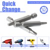FyMosem 9Pcs Square Head Screwdriver Bits, SQ1 SQ2 SQ3 Magnetic