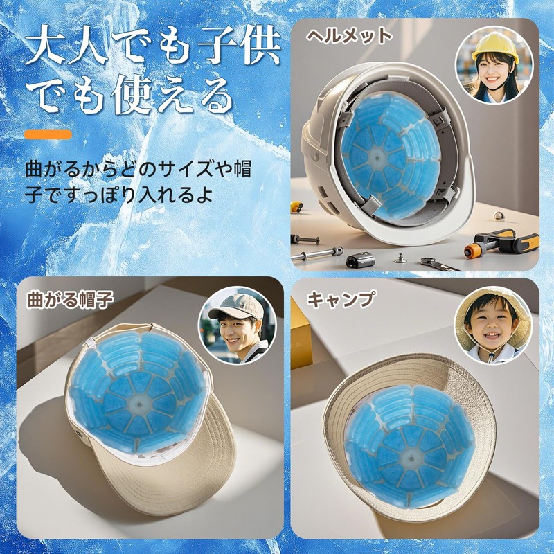 GOHHME PC-M Cap, Cooling Hat Pad, Head Cool Pad, Cool