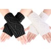 Novawo Women's Hand Crochet Winter Warm Fingerless Arm Warmers Gloves